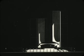 Viljo Revell entry, City Hall and Square Competition, Toronto, 1958, architectural model in relief, stage two