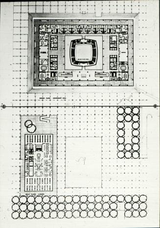 David Horne entry City Hall and Square Competition, Toronto, 1958, floor plan