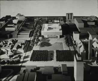 I. M. Pei & Associates entry City Hall and Square Competition, Toronto, 1958, architectural model