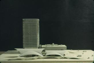 Kyusuke Oszaki entry, City Hall and Square Competition, Toronto, 1958, architectural model