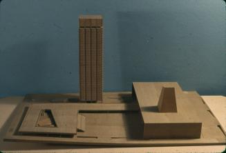 Kenzo Tange entry, City Hall and Square Competition, Toronto, 1958, architectural model