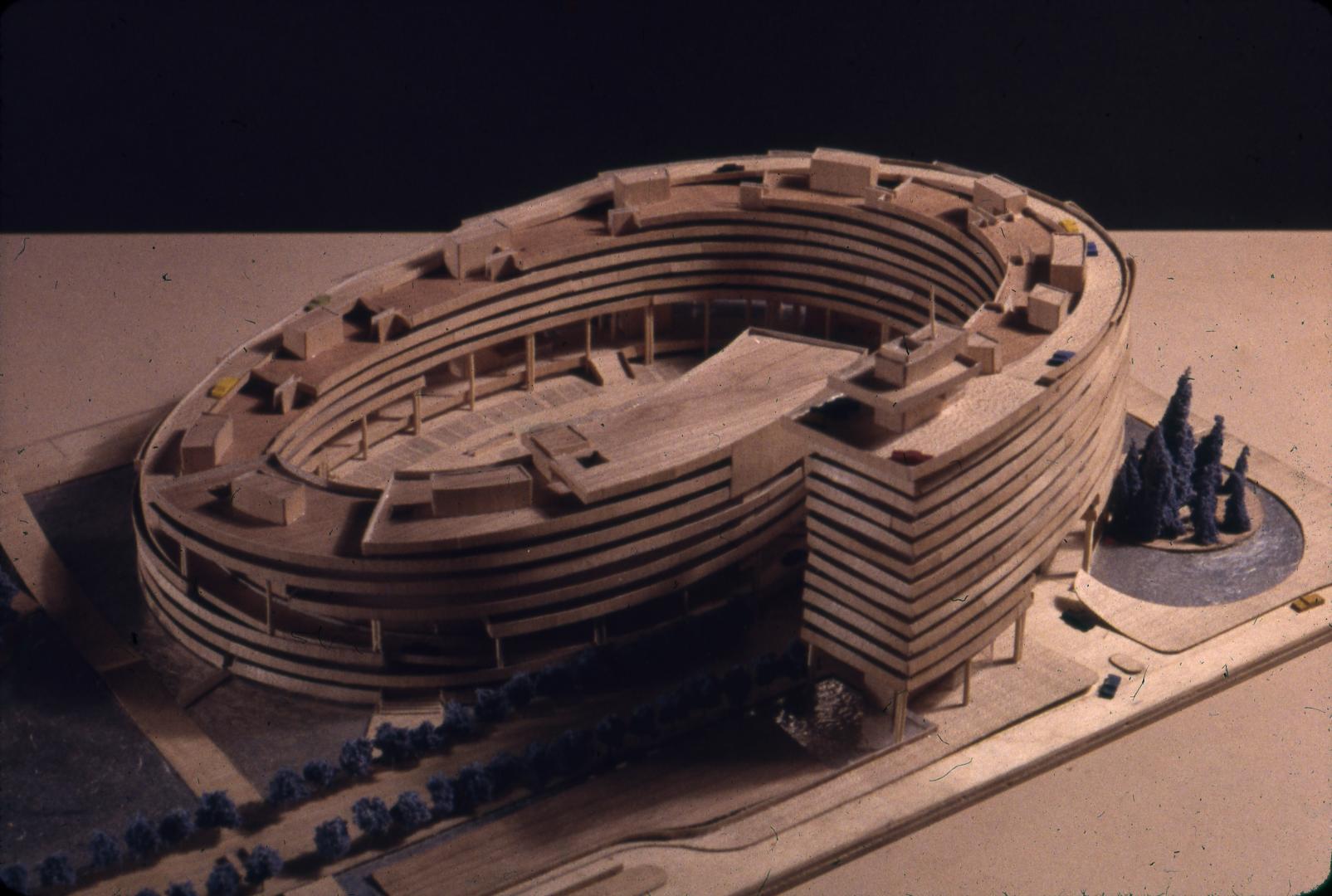 P. Hamilton and J. Bicknell entry, City Hall and Square Competition, Toronto, 1958, architectural model