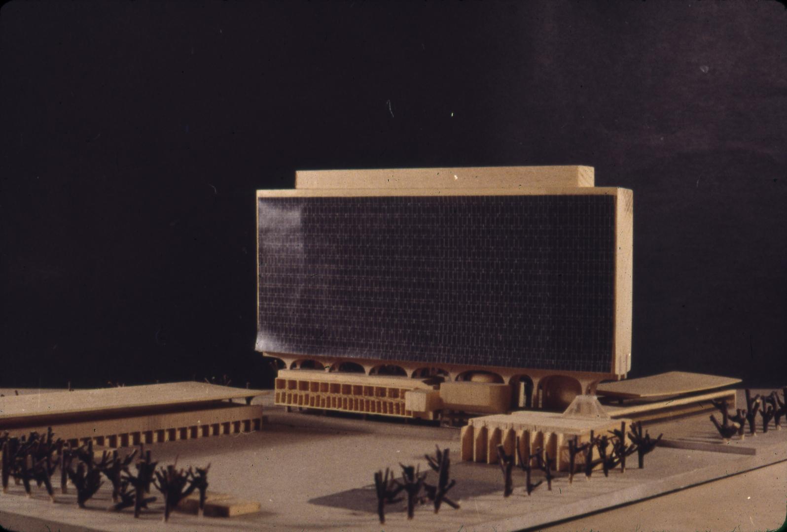 Massey, Elken, McBain entry, City Hall and Square Competition, Toronto, 1958, architectural model