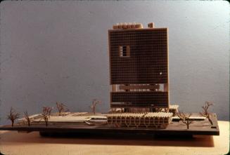 A. P. Kanvinde entry, City Hall and Square Competition, Toronto, 1958, architectural model