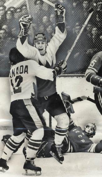 Paul Henderson winning goal in the 1972 Canada-Russia Summit Series