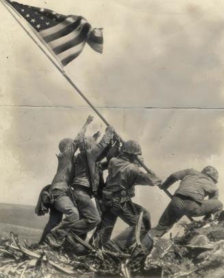 Marines raise the flag at Iwo Jima, 1945