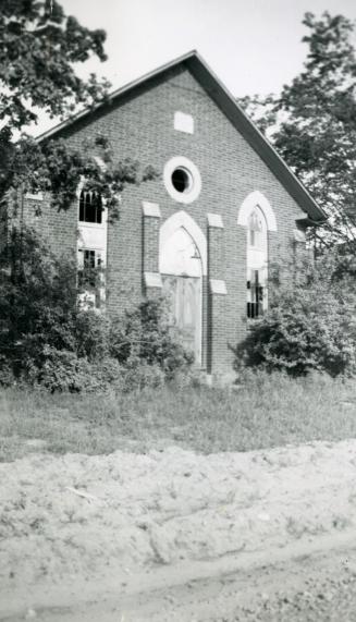 Image shows the front partial view of the Claremont Wesleyan Methodist Church, 1869 (beside Eme ...
