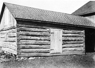 First school at Don, log construction in 1837