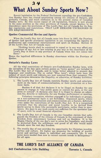 What about Sunday sports now?