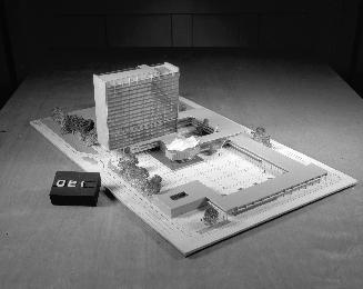 E.W. Hoyte entry, City Hall and Square Competition, Toronto, 1958, architectural model
