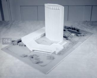 P. C. Zoelly entry, City Hall and Square Competition, Toronto, 1958, architectural model