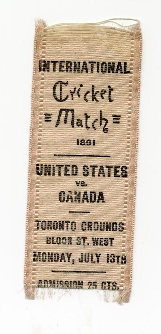 International Cricket Match 1891United States vs
