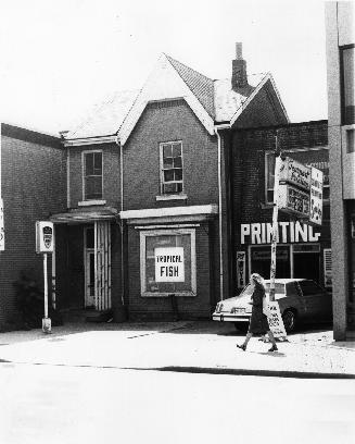 Tropical fish store and printing shop, Yonge Street, west side, north of Imperial Street, Toron ...