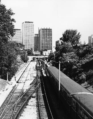 Yonge Street subway, looking north from Imperial Street to Eglinton Avenue, Toronto, Ontario. I ...