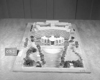 John Kewell & Associates entry, City Hall and Square Competition, Toronto, 1958, architectural model