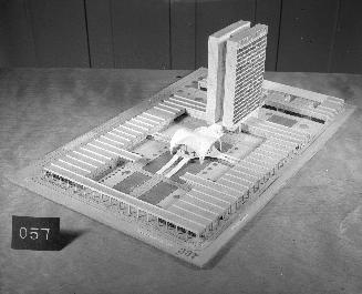Jack D. Annett entry, City Hall and Square Competition, Toronto, 1958, architectural model