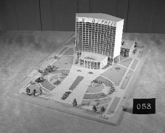 John L. King entry, City Hall and Square Competition, Toronto, 1958, architectural model