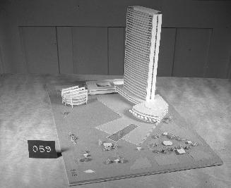 J. K. English entry, City Hall and Square Competition, Toronto, 1958, architectural model