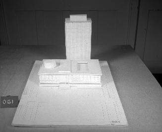 A. H. Tielman and N. J. Habraken entry, City Hall and Square Competition, Toronto, 1958, architectural model