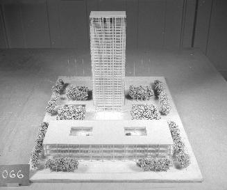 R. H. Zellner entry, City Hall and Square Competition, Toronto, 1958, architectural model