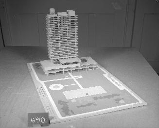 Jacobo Saal entry, City Hall and Square Competition, Toronto, 1958, architectural model