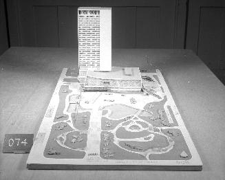 Dr. V. J. Mistry entry, City Hall and Square Competition, Toronto, 1958, architectural model