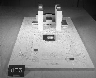 K. E. F. Gardiner & McFadyen entry, City Hall and Square Competition, Toronto, 1958, architectural model