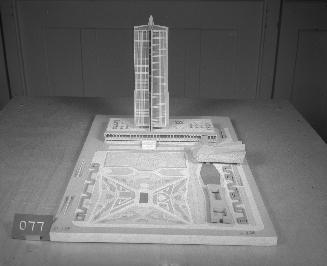Giulio Roisecco entry, City Hall and Square Competition, Toronto, 1958, architectural model