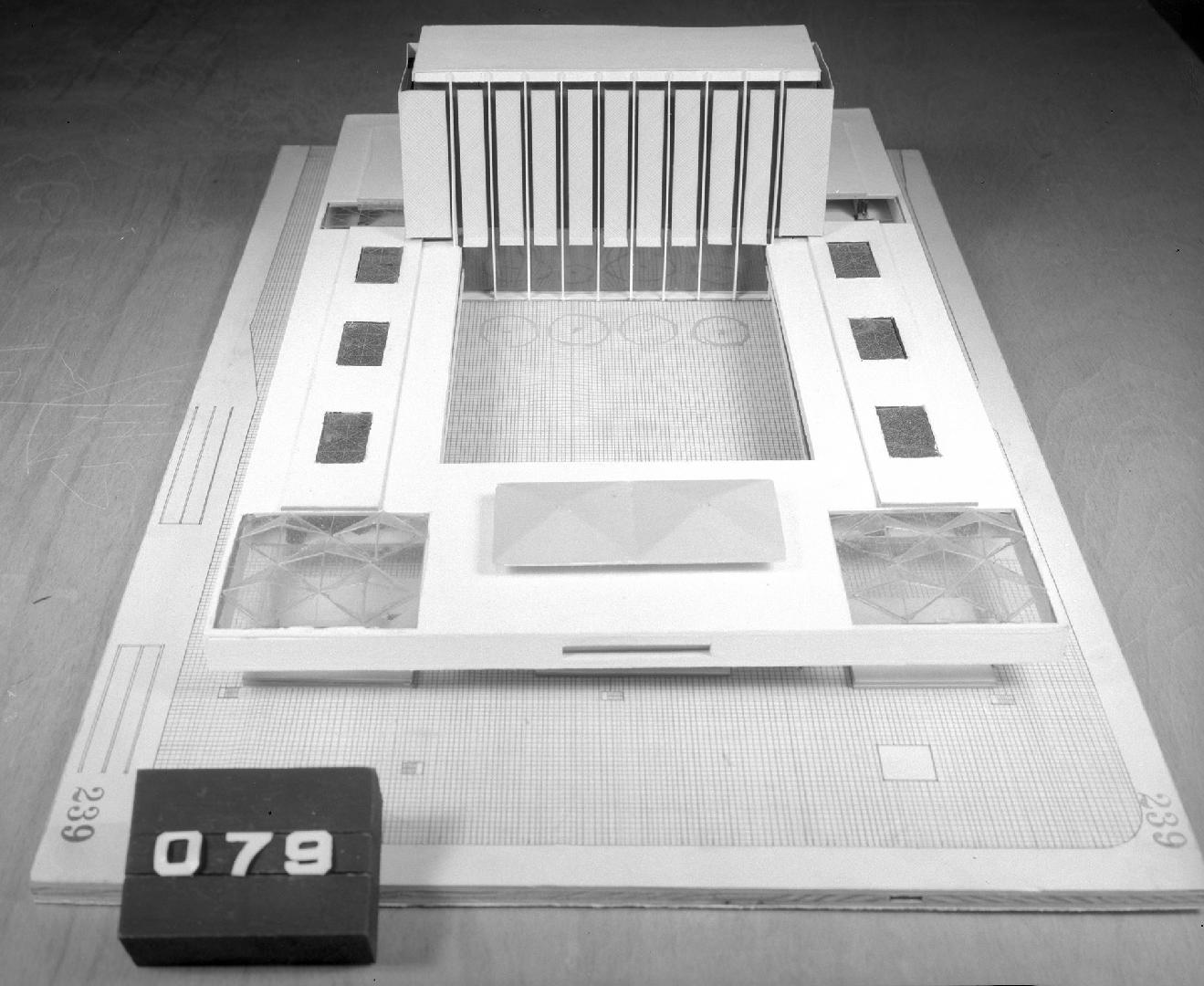 John H. Cohen entry, City Hall and Square Competition, Toronto, 1958, architectural model