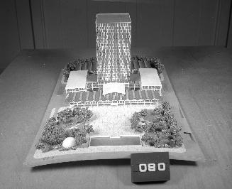 Stanley Kwok entry, City Hall and Square Competition, Toronto, 1958, architectural model
