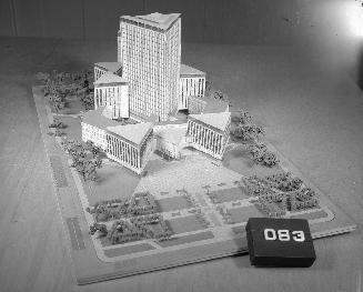 Alan Graham entry, City Hall and Square Competition, Toronto, 1958, architectural model