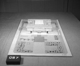 C. E. Michaelides entry, City Hall and Square Competition, Toronto, 1958, architectural model