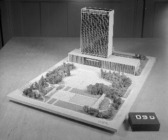 A. J. Dubourg entry, City Hall and Square Competition, Toronto, 1958, architectural model