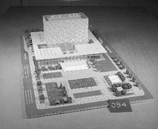 C. C. Briggs entry, City Hall and Square Competition, Toronto, 1958, architectural model