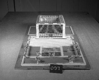 Arthur West Kenyon & Partners entry, City Hall and Square Competition, Toronto, 1958, architectural model