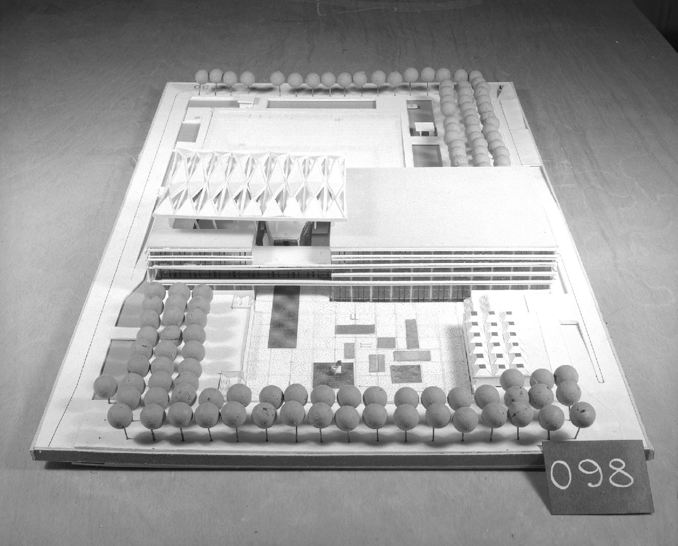 M. H. Willson entry, City Hall and Square Competition, Toronto, 1958, architectural model