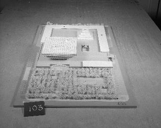 Manuel D. Dumlao entry, City Hall and Square Competition, Toronto, 1958, architectural model