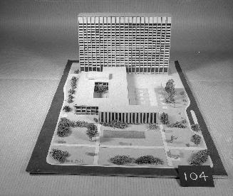 J. West Crisp entry, City Hall and Square Competition, Toronto, 1958, architectural model