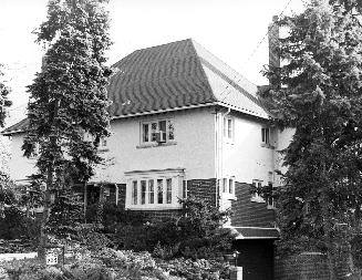 House, Lytton Boulevard, Toronto, Ontario. Image shows a two storey residential house with a fe ...