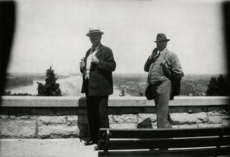 Arthur Conan Doyle and unidentified man, Ottawa, Ontario July 2, 1914