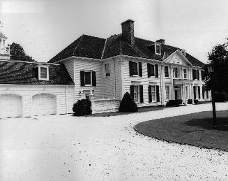 Barry B. Hayes House, 141 Riverview Drive, north side, , Toronto, Ontario. Image shows a two st…