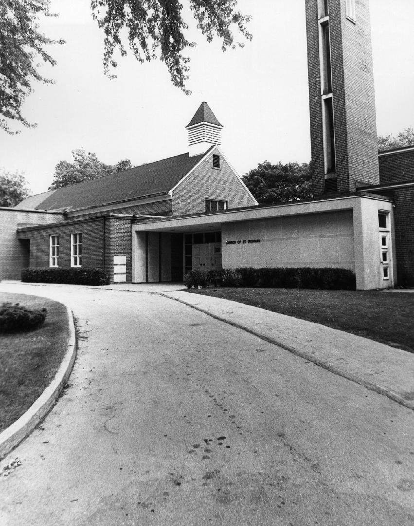 St. Leonard's Church, Wanless Avenue, south side, east of Yonge Street, Toronto, Ontario. Image ...