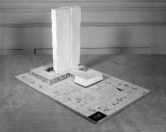 J. G. Hird and G. Brooks entry, City Hall and Square Competition, Toronto, 1958, architectural model