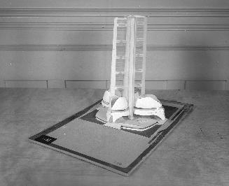 Alain Bourbonnais entry, City Hall and Square Competition, Toronto, 1958, architectural model