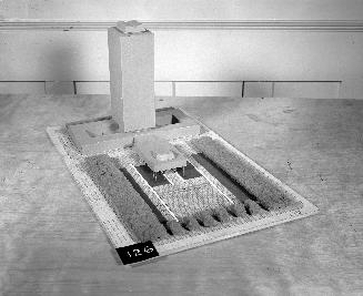 S. West Milburn & Partners entry, City Hall and Square Competition, Toronto, 1958, architectural model