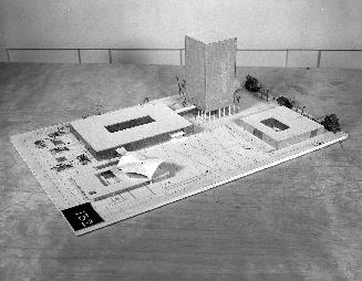 Carter, Coleman & Rankin entry, City Hall and Square Competition, Toronto, 1958, architectural model