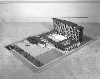L. Rebanks and J. Fielding entry, City Hall and Square Competition, Toronto, 1958, architectural model