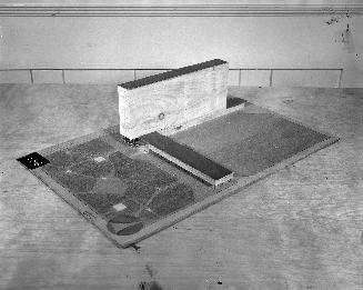 I. West Campbell and I. D. Elliott entry, City Hall and Square Competition, Toronto, 1958, architectural model