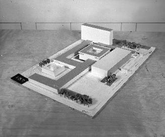 K. Scott & Associates entry, City Hall and Square Competition, Toronto, 1958, architectural model