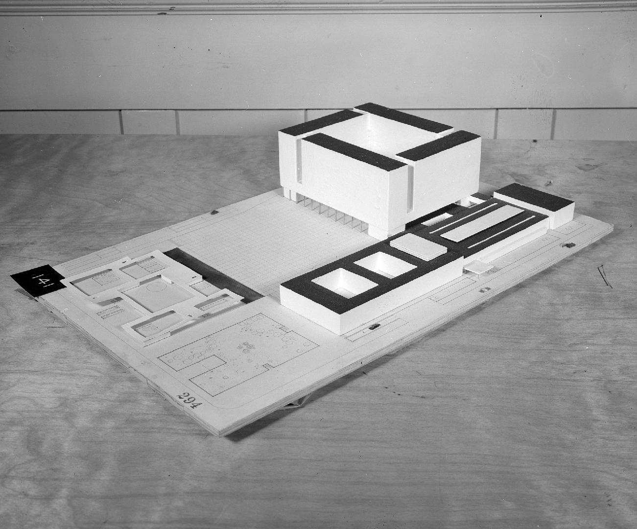 J. S. Collins entry, City Hall and Square Competition, Toronto, 1958, architectural model